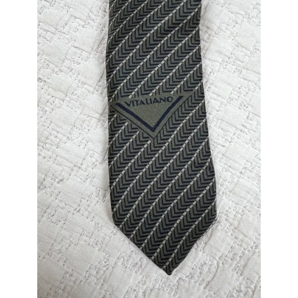 Vitaliano Pancaldi Chevron Stripe Tie Skinny Vintage Alandales | 2.75